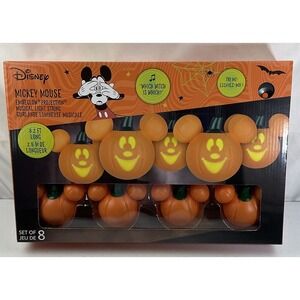 Disney Mickey Halloween Emoteglow  Pumpkin Projection Singing String Lights